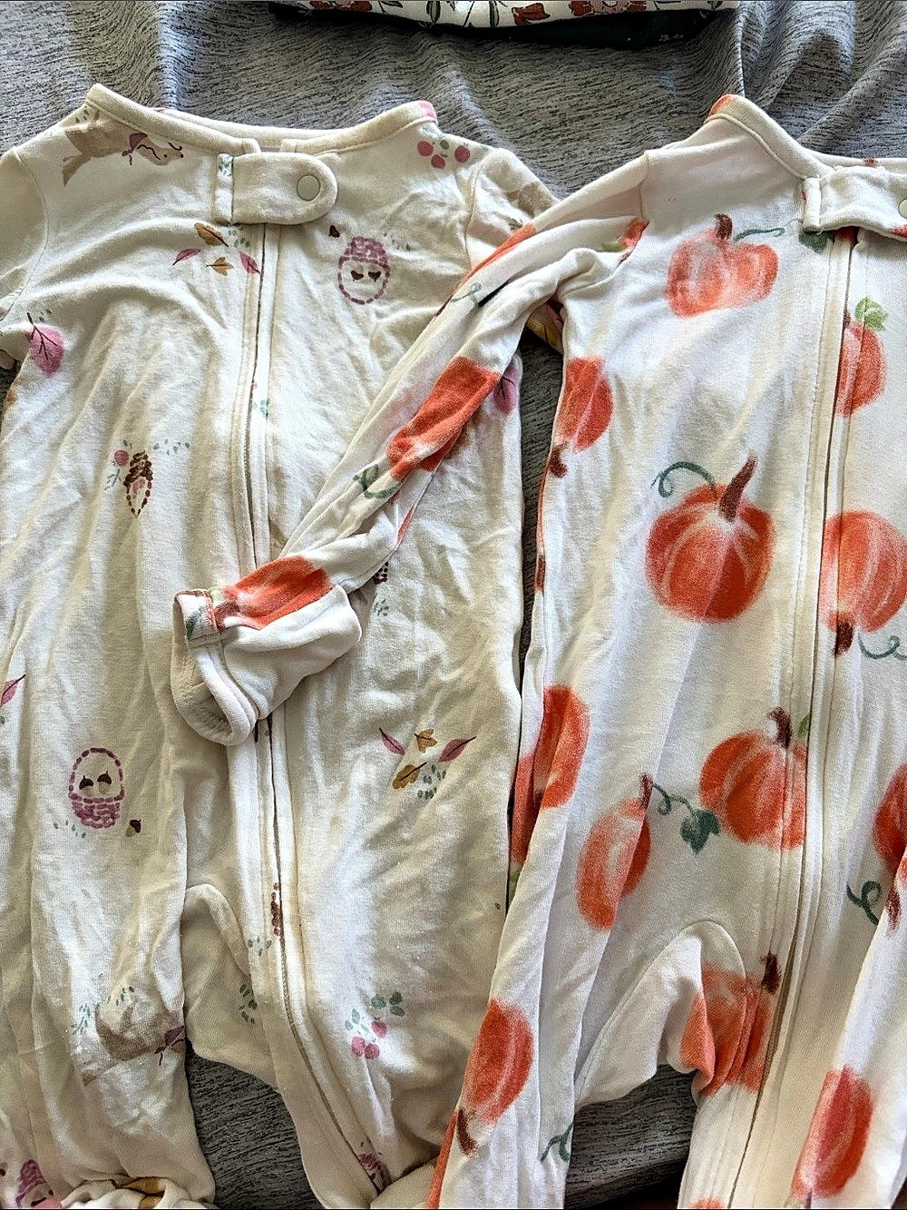 Carter's Baby 3M Pumpkin Footed Sleeper Set